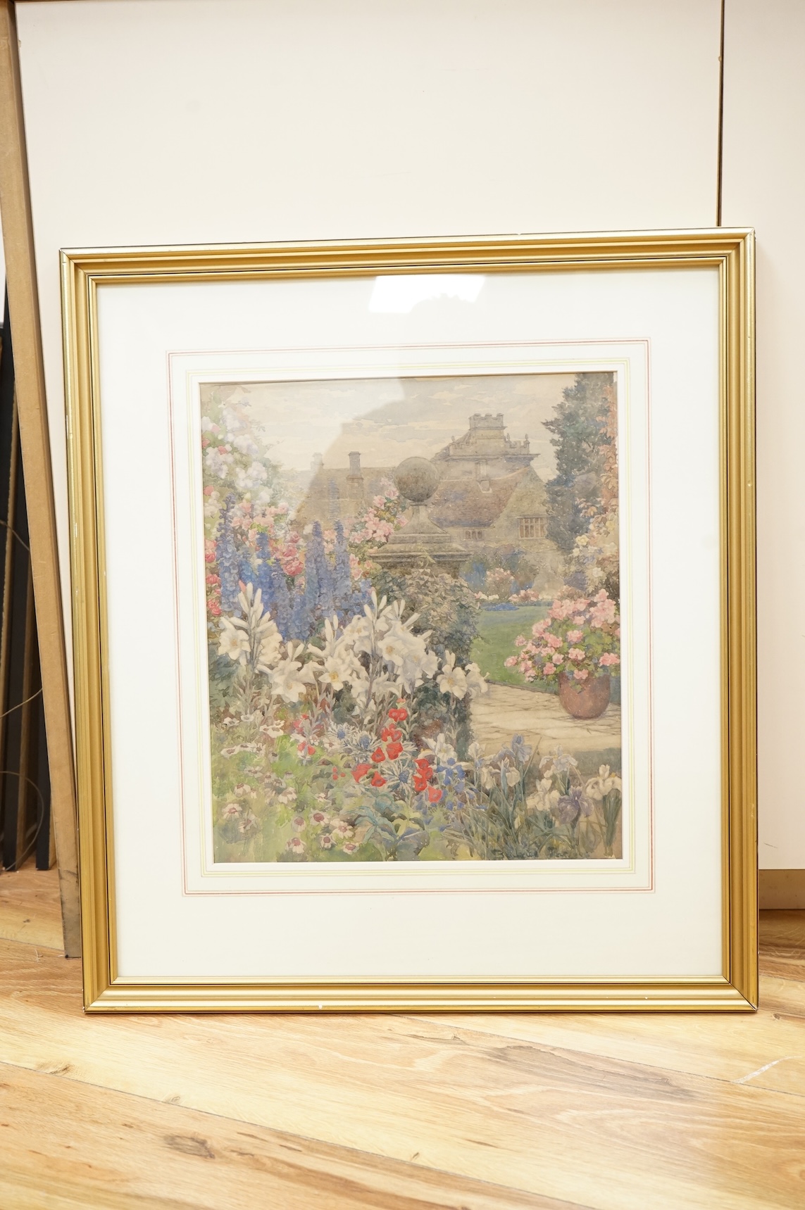 Beatrice Parsons (1869-1955), Garden scene, signed, watercolour, 35 x 29cm